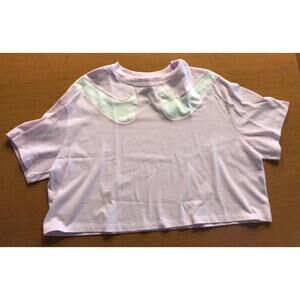 Nike pink retro cropped top crop sweatshirt pullover women's size XL NEW